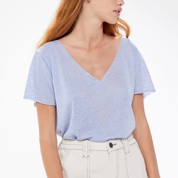 PST UO Textured Vneck Tee NWOT S - Picture 2 of 4